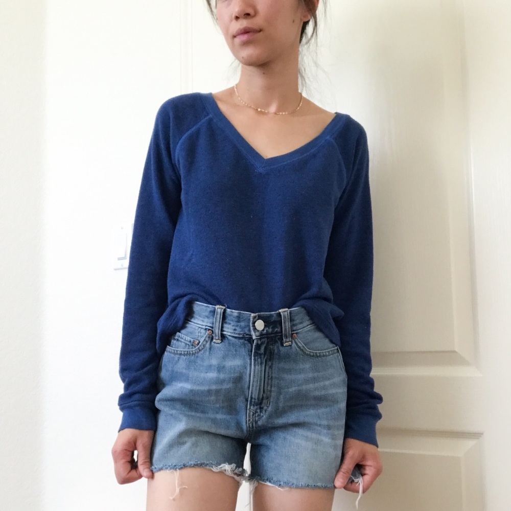 Blue V-neck Sweater
